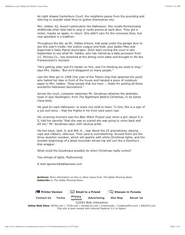 2003 Dallas Morning News Article 3